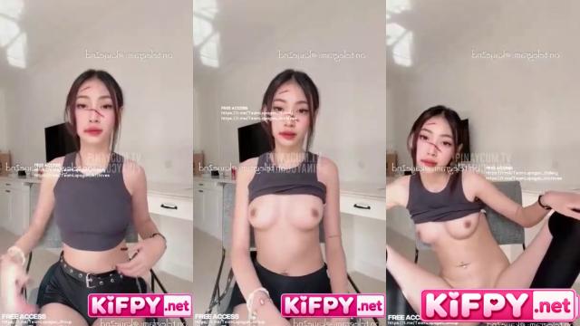 Gray Na Top Hinagod Ang Utong Mag-Isa May Puting Toy Pa